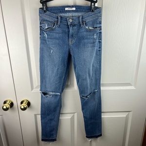 Grlfrnd Candice Raw Hem Distressed A Love Song Jeans Size 26 Petite